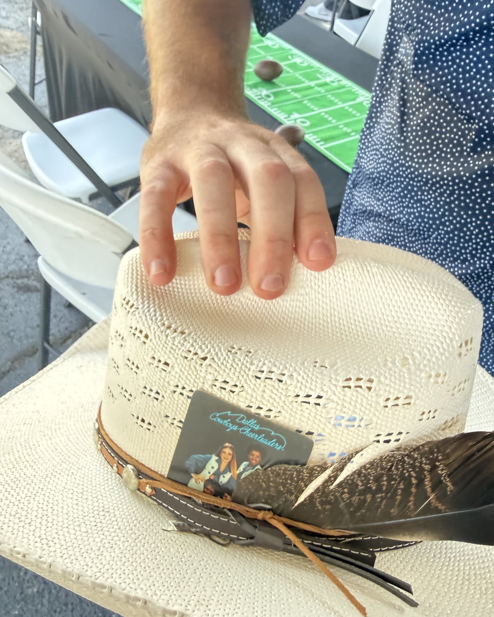 Guests customizing apparel at an event