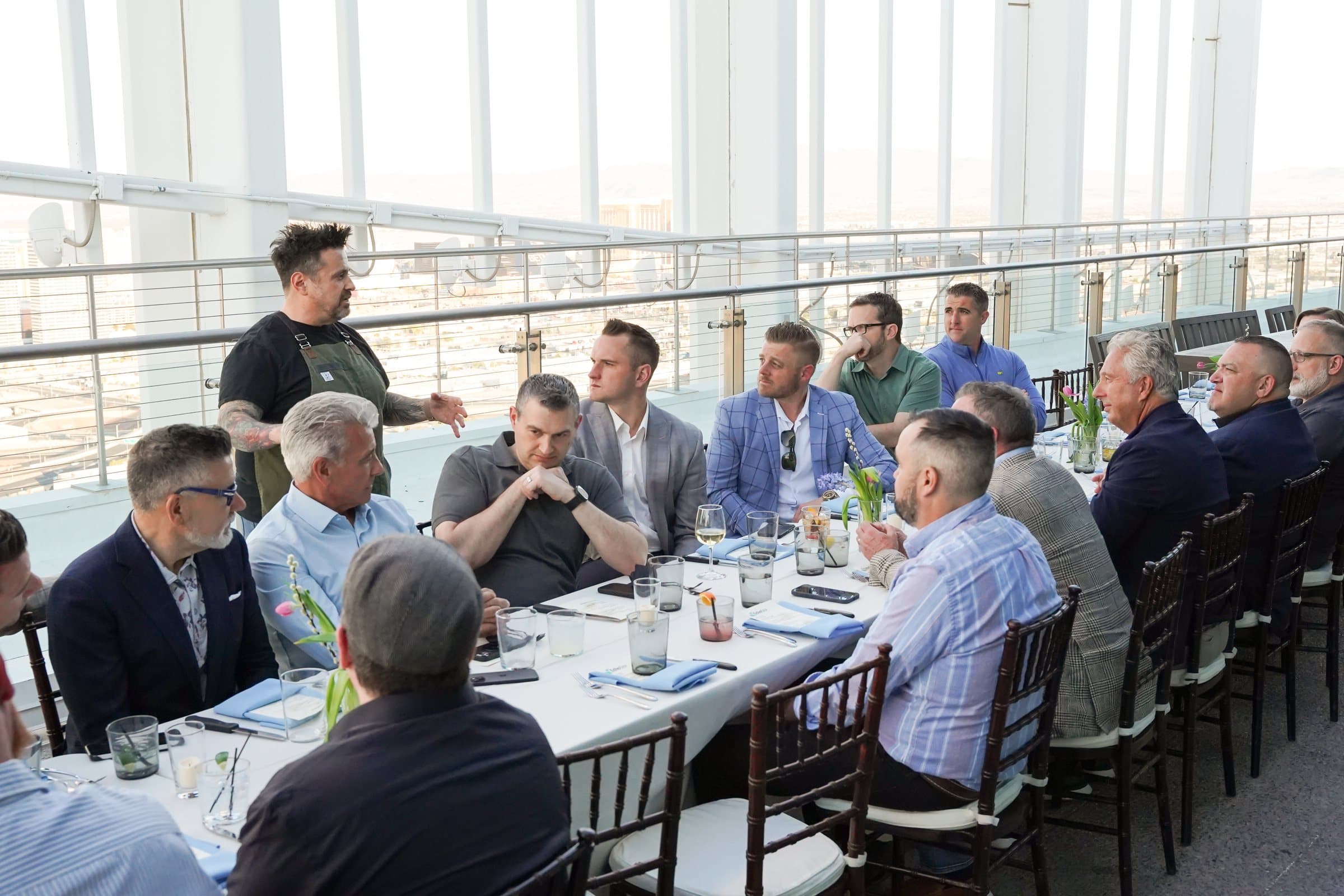 Guests in a private stadium suite